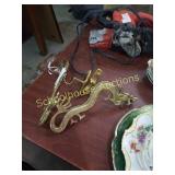 Amazing brass dragon curtain rod holders