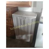 Plastic storage (no key) approx 40" tall x 30"