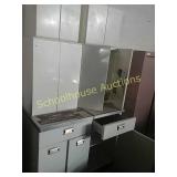 Set of vintage metal kitchen cabinets (bases 21 &