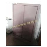Metal wardrobe cabinet 66" x 42" x approx 23"