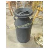 Metal milk can aporox 20" tall 8" round