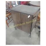 Rolling table cabinet (approx 30" wide x21" deep)