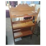 Nice older wood shelf unit. (24" wide x42" tall)
