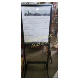 Menu stand approx 5 ft tall. Removeable center