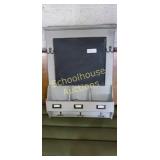 Hangable wood organizer approx 24 in tall and 18