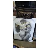 Pictures. Black and white is approx 30 in by 20