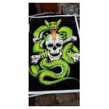 Black light poster. The black part is velvet.