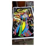 Black light poster. The black part is velvet.