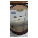 Wood framed mirror and motivational framed