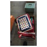 Fabric 
Placemats mostly some fabric some paper