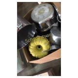 Pots and pans 
Prep any thing you need to if you