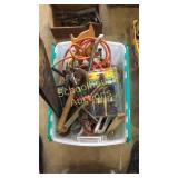 Box of various tools 
Hammers and saws galore