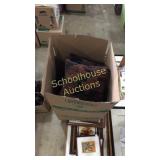 pictures, pillows, quilt rack