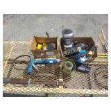 Group of tools, drill, lantern and bonus goodies