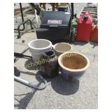 Group of planters and crocks