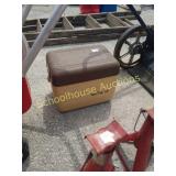 Small vintage lunch cooler with bonus golf balls