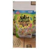 3 18oz boxes of sour patch cereal