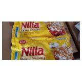 2 bags of nilla banana pudding cereal. Each bag