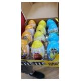 12 in a case, filled with m&ms