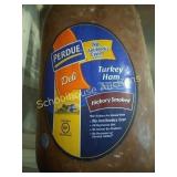 7 lb. Deli style hickory smoked turkey ham.