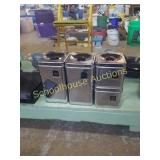 Vintage chrome canister set