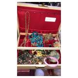 Jewelry box of assorted jewelry