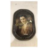 Instant ancestor, convex glass, ornate wood frame