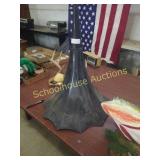Large metal phonograph horn
