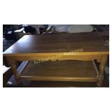 Cute drop leaf coffee table 
Without leaves 39"