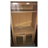 Large wooden cabinet.
62"x31"x18"