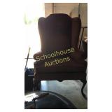 "Beautiful" brown wingback chair