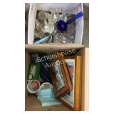 Picture frames candles and candle holders