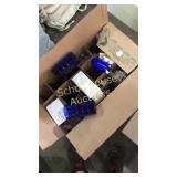 Beautiful blue glass pieces seems to be 9 of each