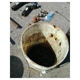5 gallon bucket with a chain