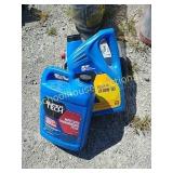 3 jugs assorted, oil, Tran fluid