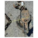Large awesome hook & pulley aporox 14" x 8"
