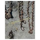 Dual short chain & hook. Approx 3ft