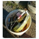 White bucket with contents