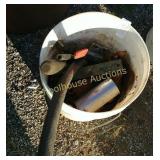 White bucket with contents