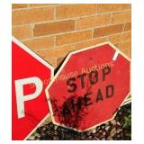 Stop ahead sign