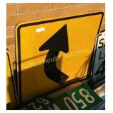 Curve in the road sign