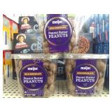 3 jugs of chocolate covered peanut butter peanuts