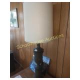 Brown and black table lamp works