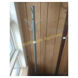 Gray metal coat rack