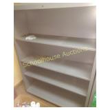 Gray metal book case case only 34" x 34" x 11" 4