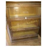 Tiger oak Barrister Cabinet with metal banded