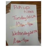 Pick up times