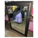 43" x 30" Rubbed bronze look framed mirror with