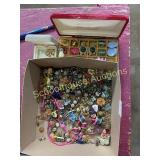 Box of earrings couple jewelry boxes pins and