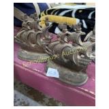 Cast iron sailing ship bookends